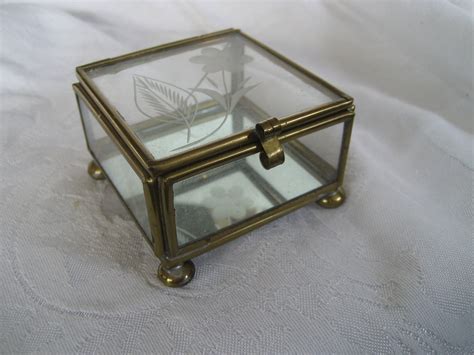 glass metal frame jewelry box|Metal Glass Jewelry Box .